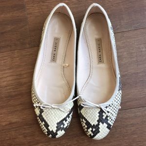 Zara leather ballet flats